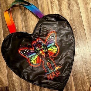 MBM Gallery Heart Shaped lover Tiedye canvas Tote Bag